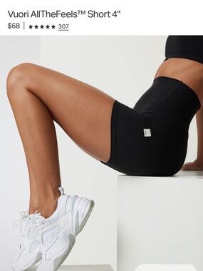 Vuori AllTheFeels bliss blend 4" Shorts — Black